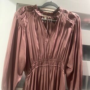 Mauve silk dress
